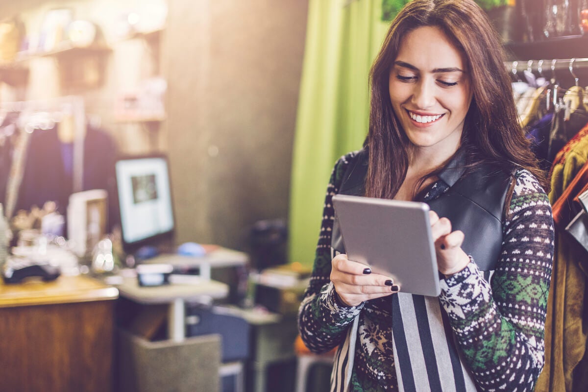 Woman viewing her ACH Payments Online